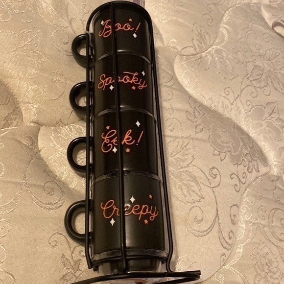 Halloween stacking cups with countertop rack - Picture 1 of 4